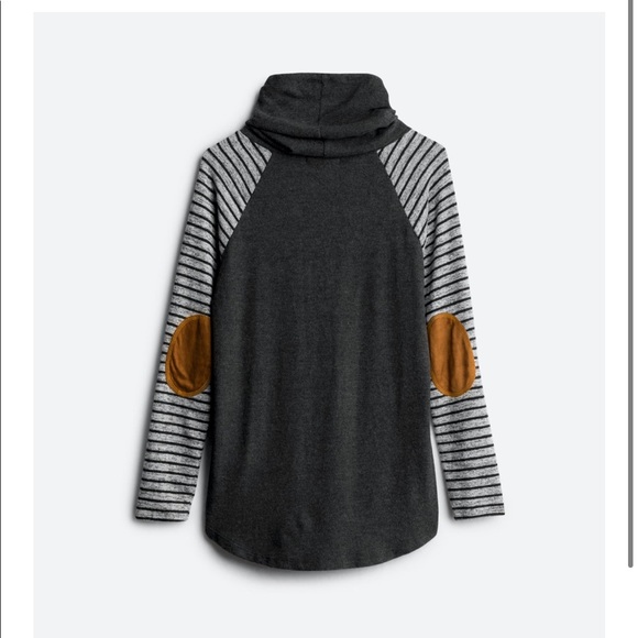 NWT Julley Elbow Patch Detail Brushed Knit Top - Stitch Fix - Picture 2 of 7